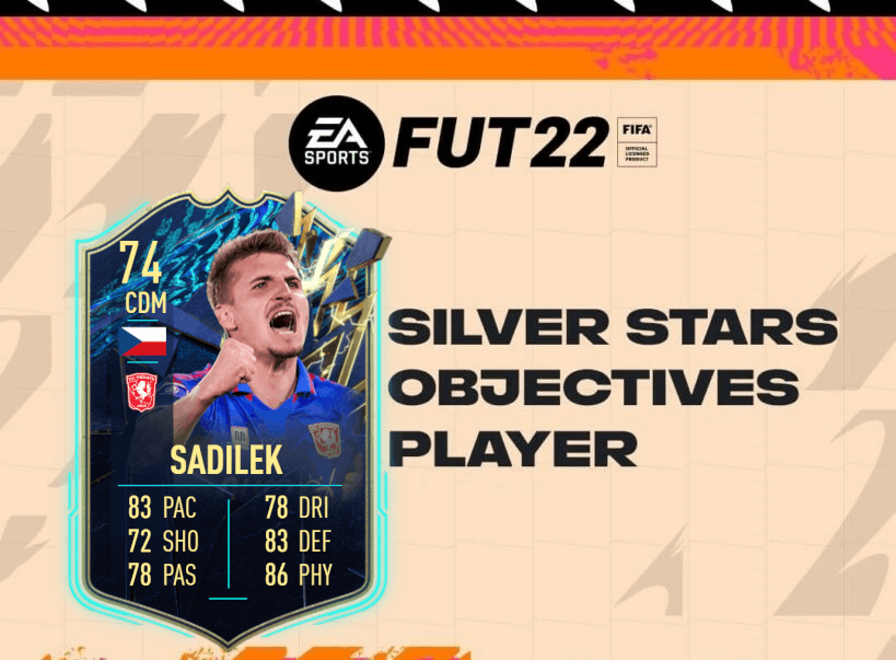 FIFA 22: Sadilek TOTS Silver Stars player objective
