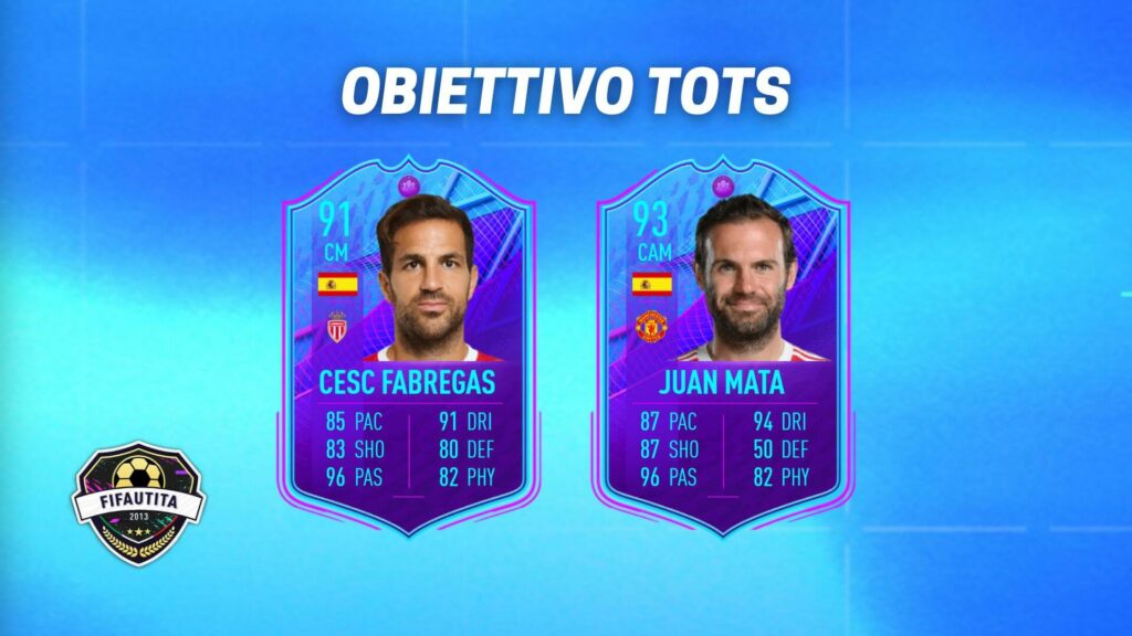 FIFA 22 TOTS: Fabregas e Juan Mata fine di un'era player objective