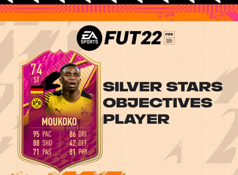 FIFA 22: Moukoko Futties silver stars player objective
