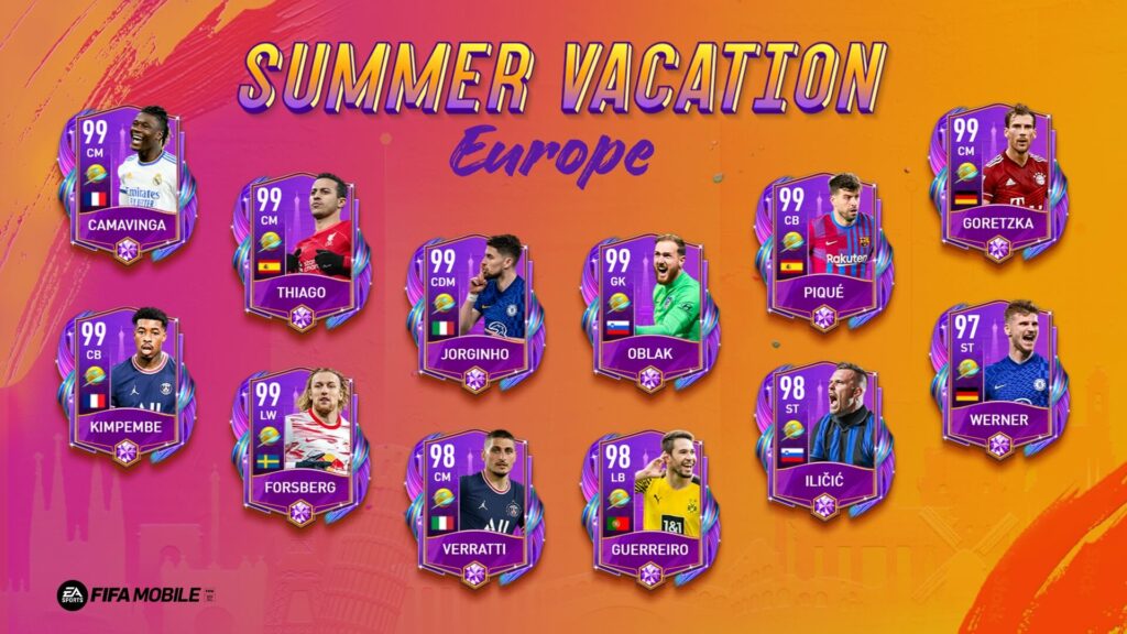 FIFA Mobile: Summer Vacation Europe team