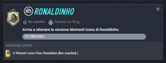 FIFA 22: requisiti SCR Ronaldinho Icona Momenti Prime
