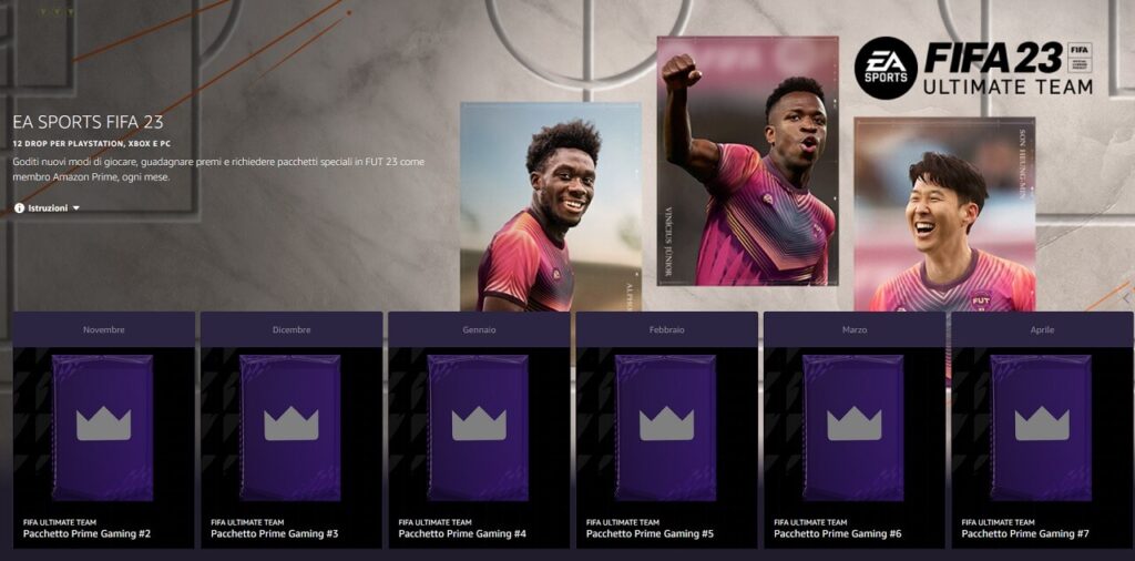 FIFA 23: ottieni un pacchetto omaggio FUT per utenti Twitch Prime Gaming