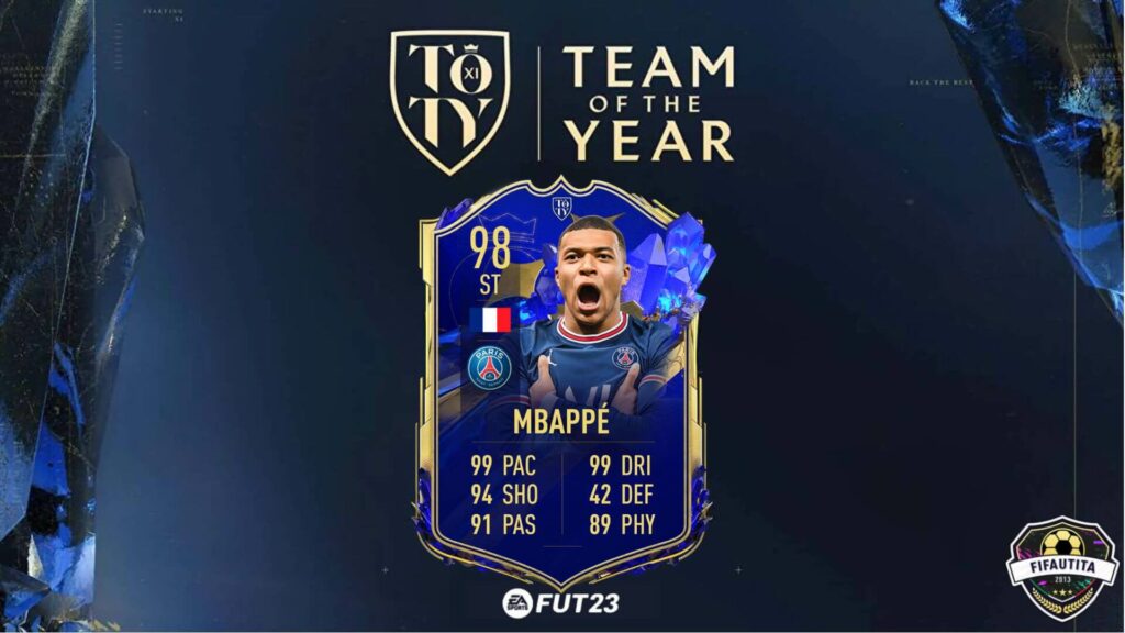 FIFA 23 TOTY: Mbappé Team of the Year card