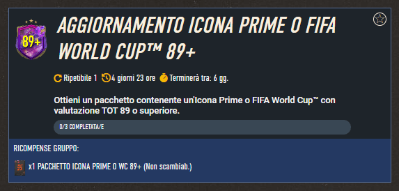 FIFA 23: SCR aggiornamento Icona Prime o Mondiali 89+