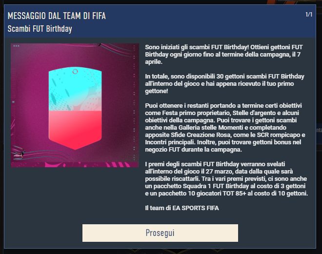 FIFA 23: gettoni scambi FUT Birthday