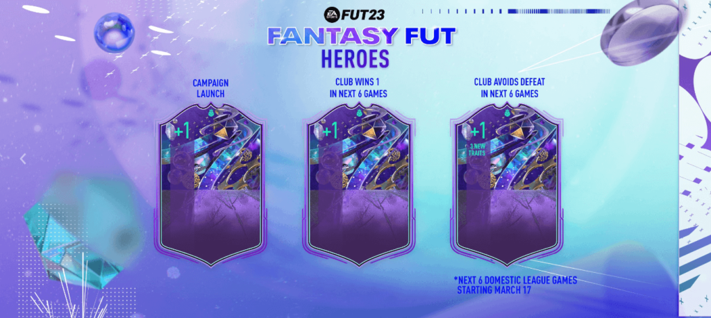 FIFA 23: come ricevono upgrade le carte Heroes Fantasy FUT